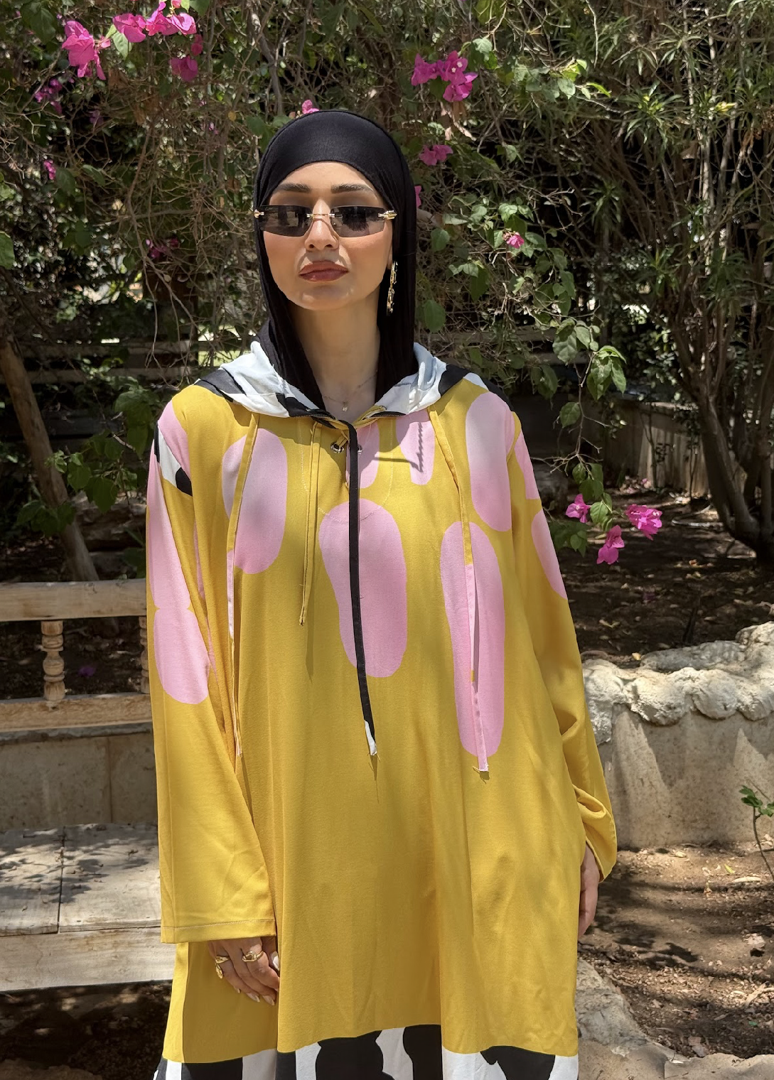 Casual Abaya - Yellow Tiles