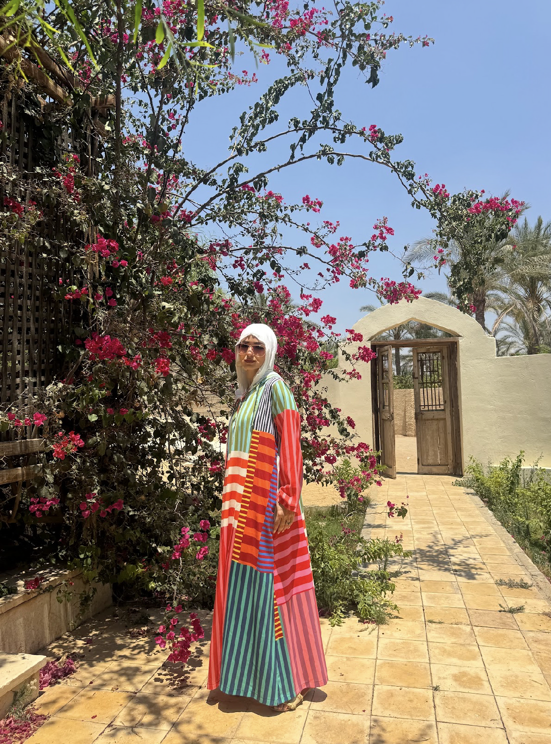 Casual Abaya - Orange Tiles
