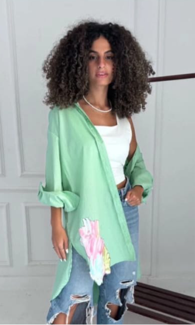 Printed Oversized Chemise