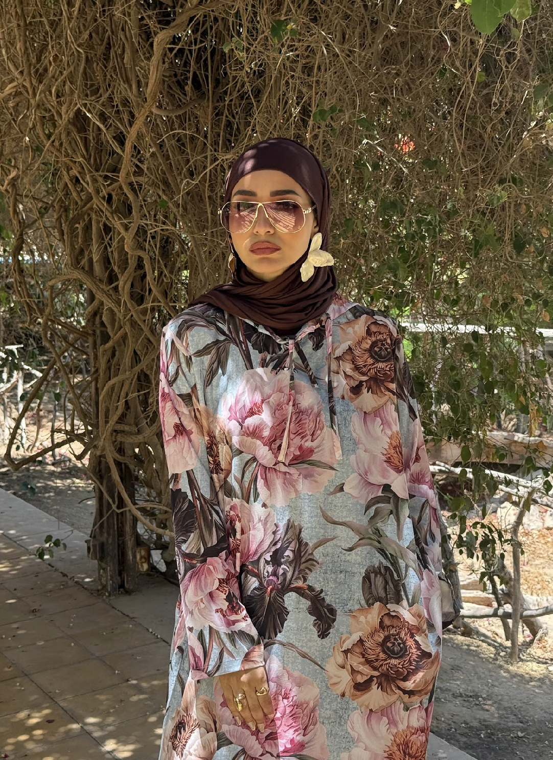 Casual Abaya - Flowers