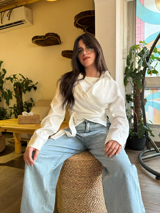 Criss-cross blouse