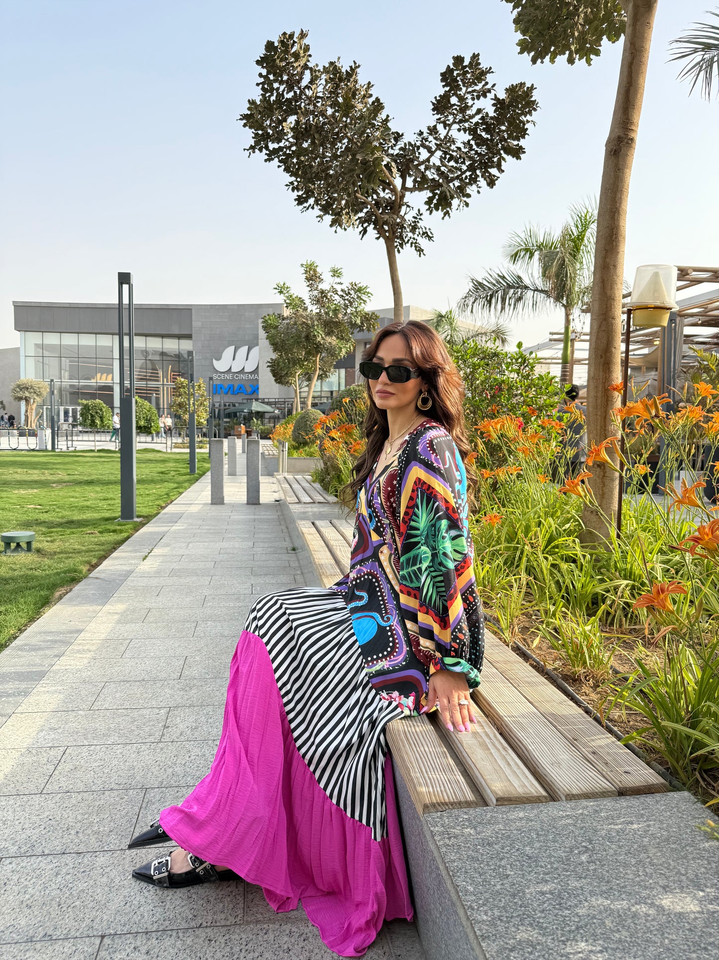 Mosaic Dress - Purple