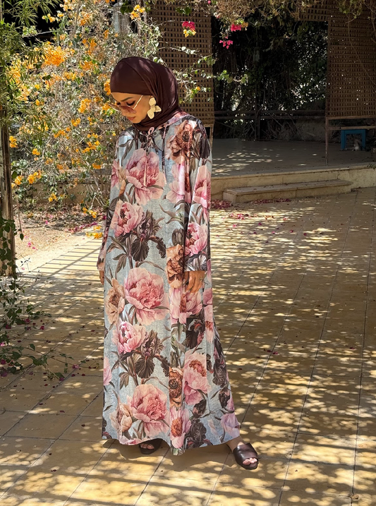 Casual Abaya - Flowers