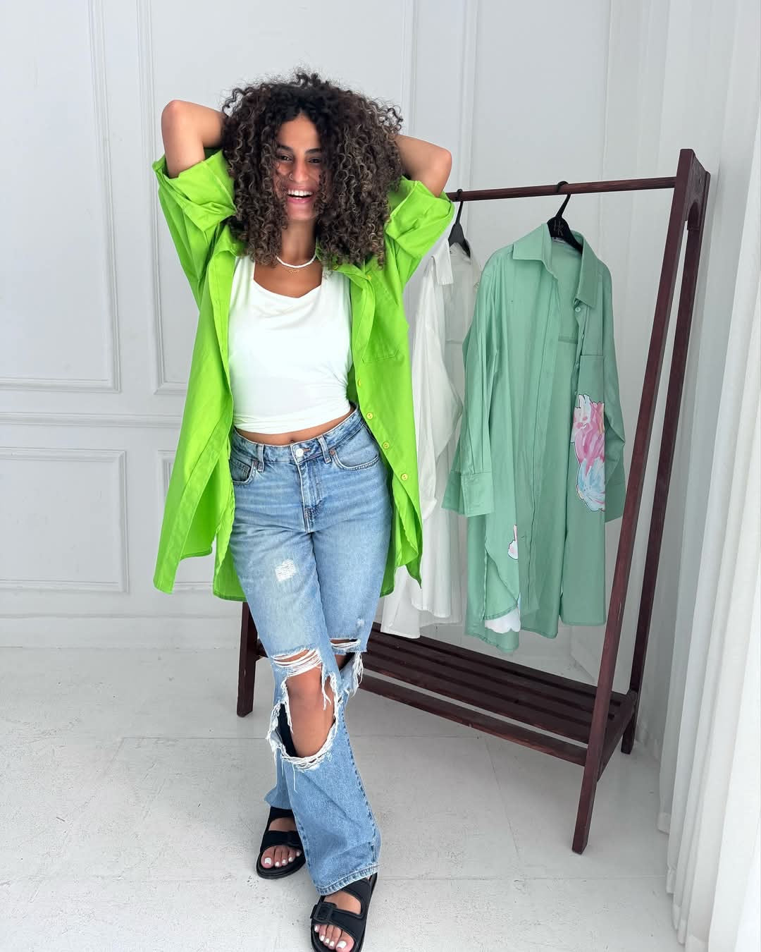Printed Oversized Chemise