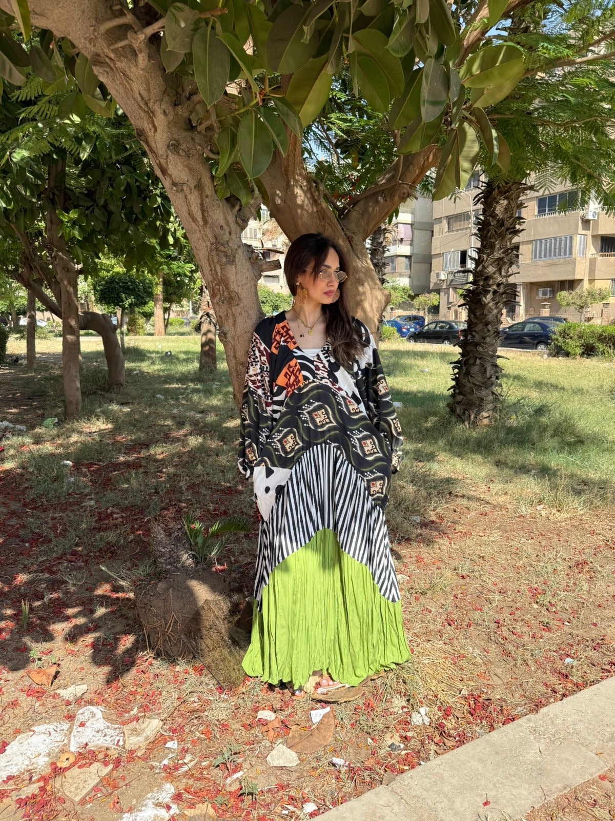 Mosaic Dress - Green