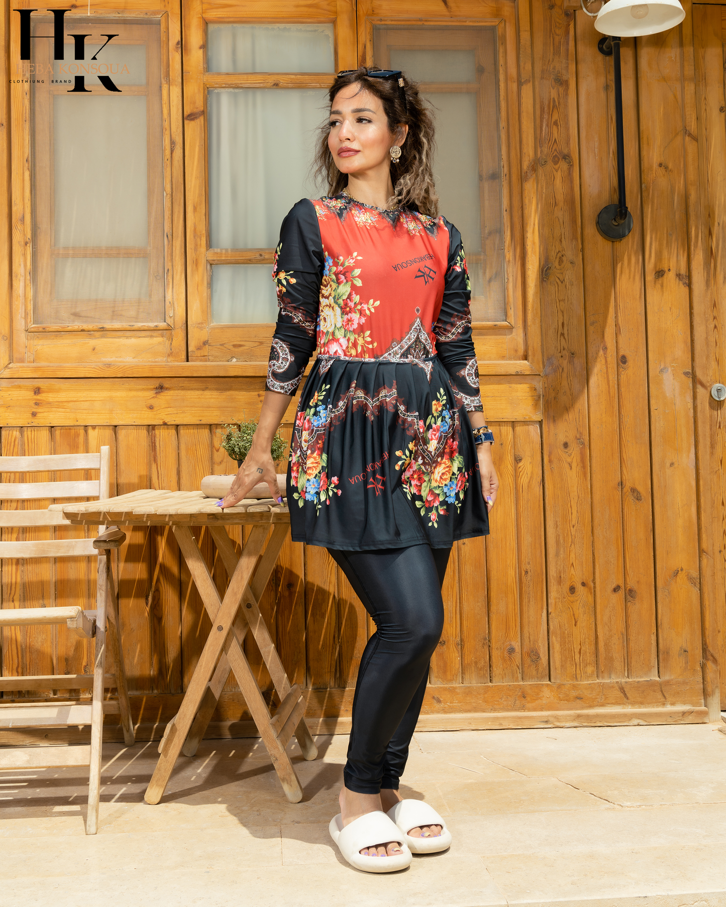 Red Flowers Burkini