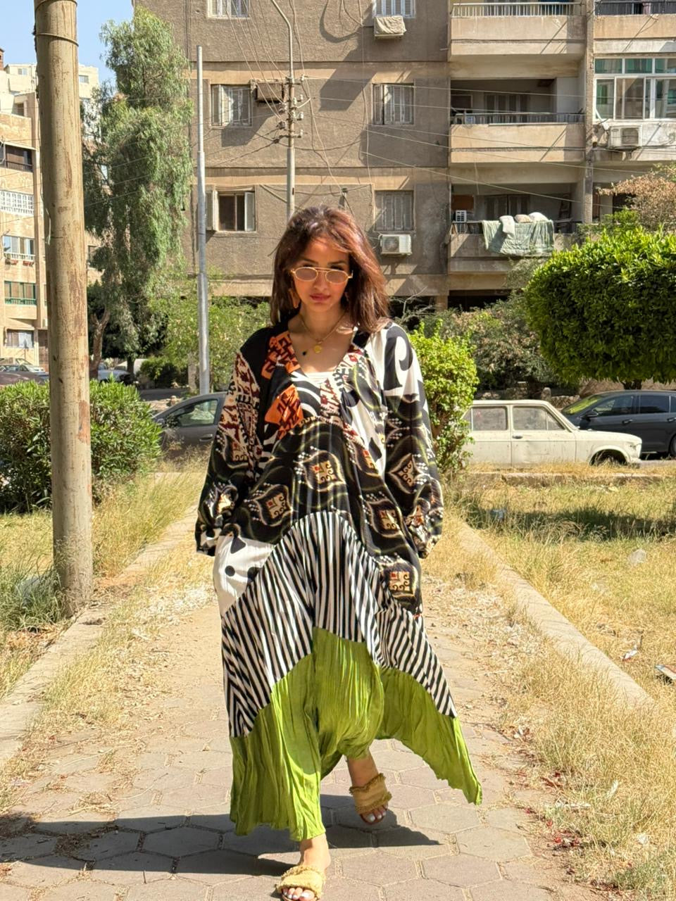 Mosaic Dress - Green