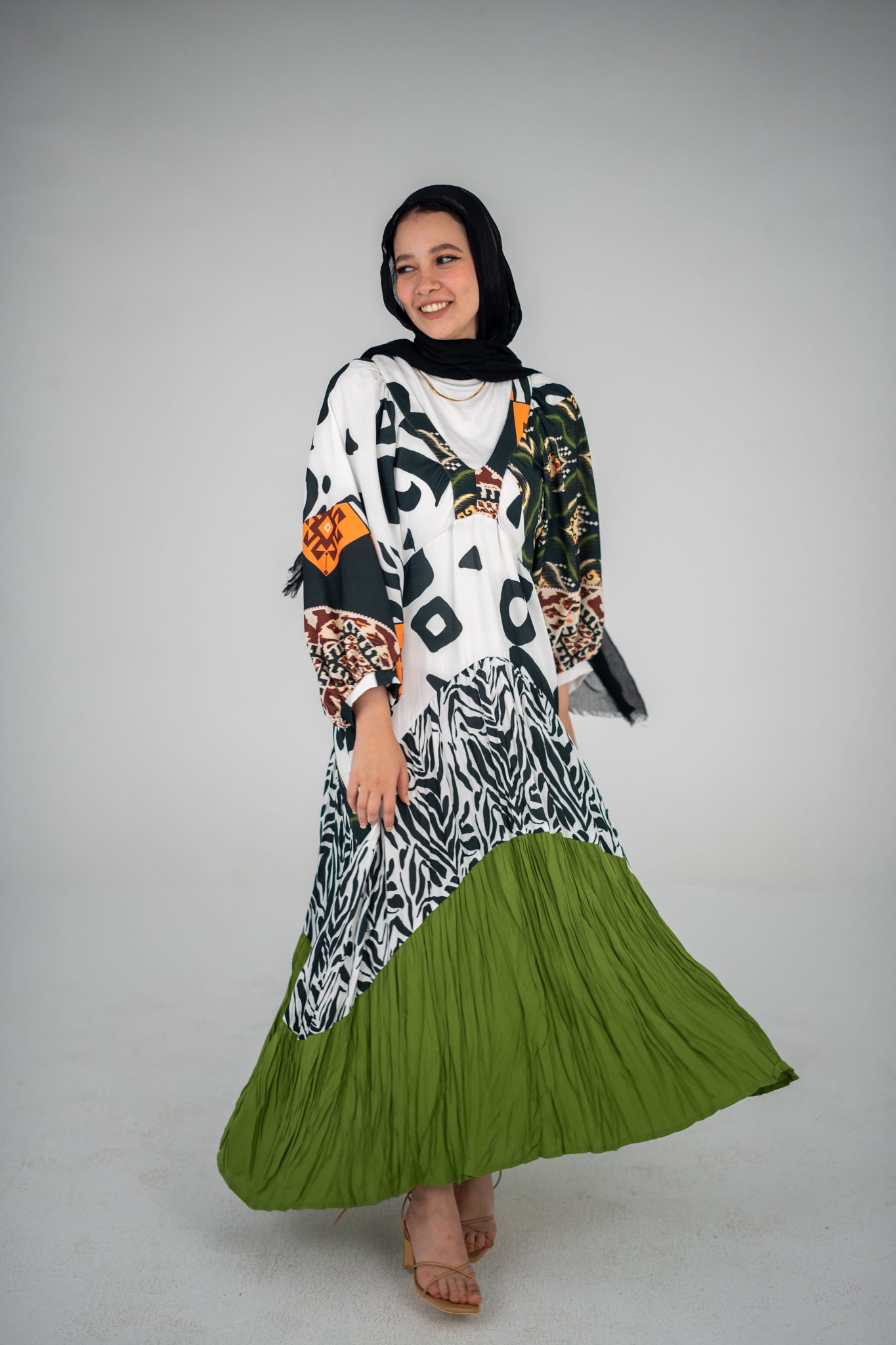 Mosaic Dress - Green