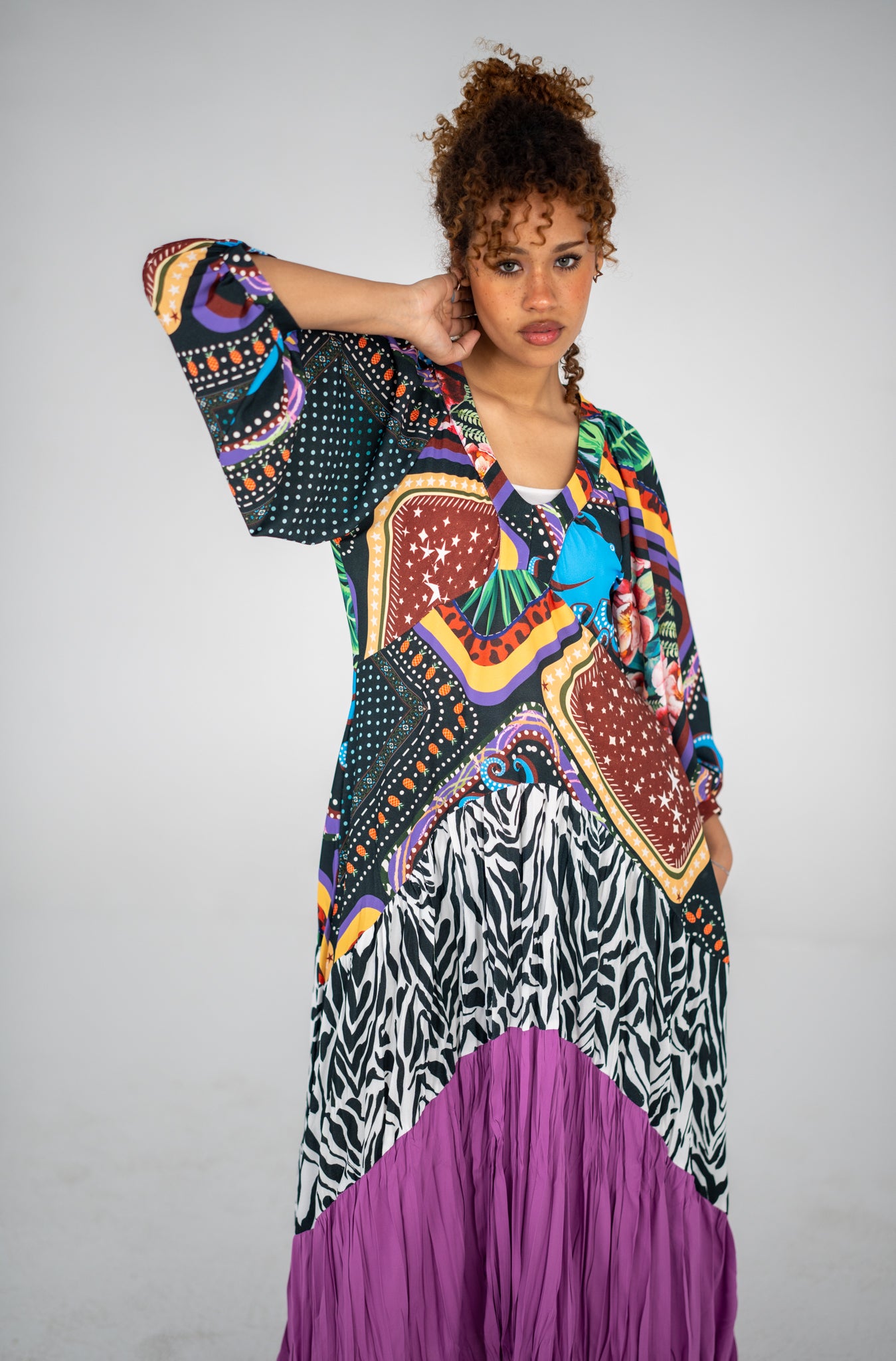 Mosaic Dress - Purple