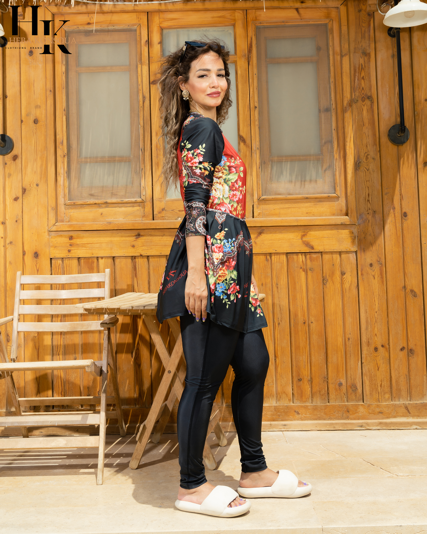 Red Flowers Burkini