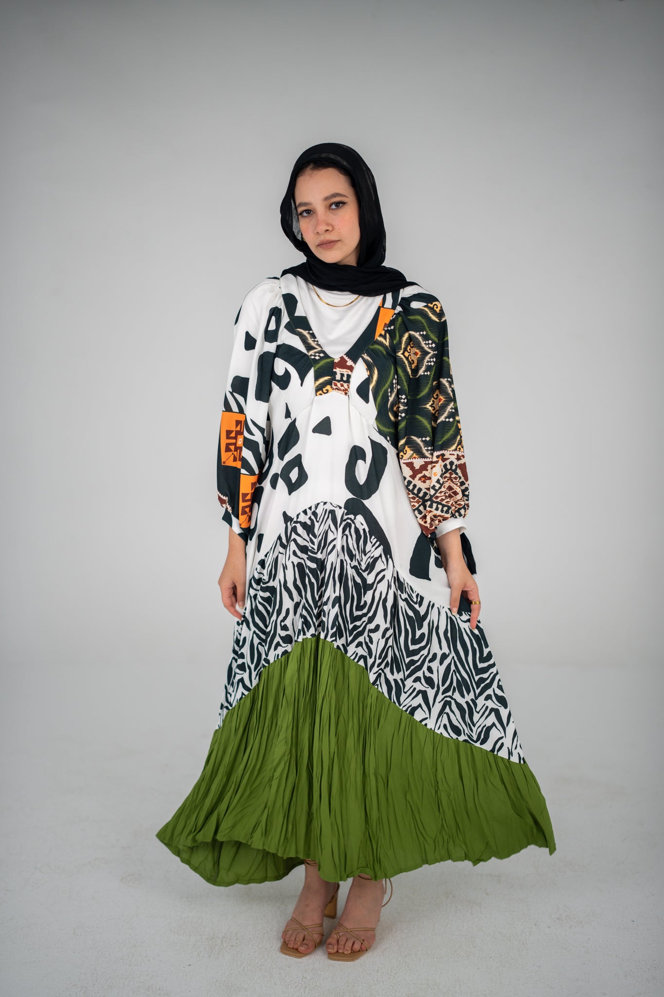 Mosaic Dress - Green