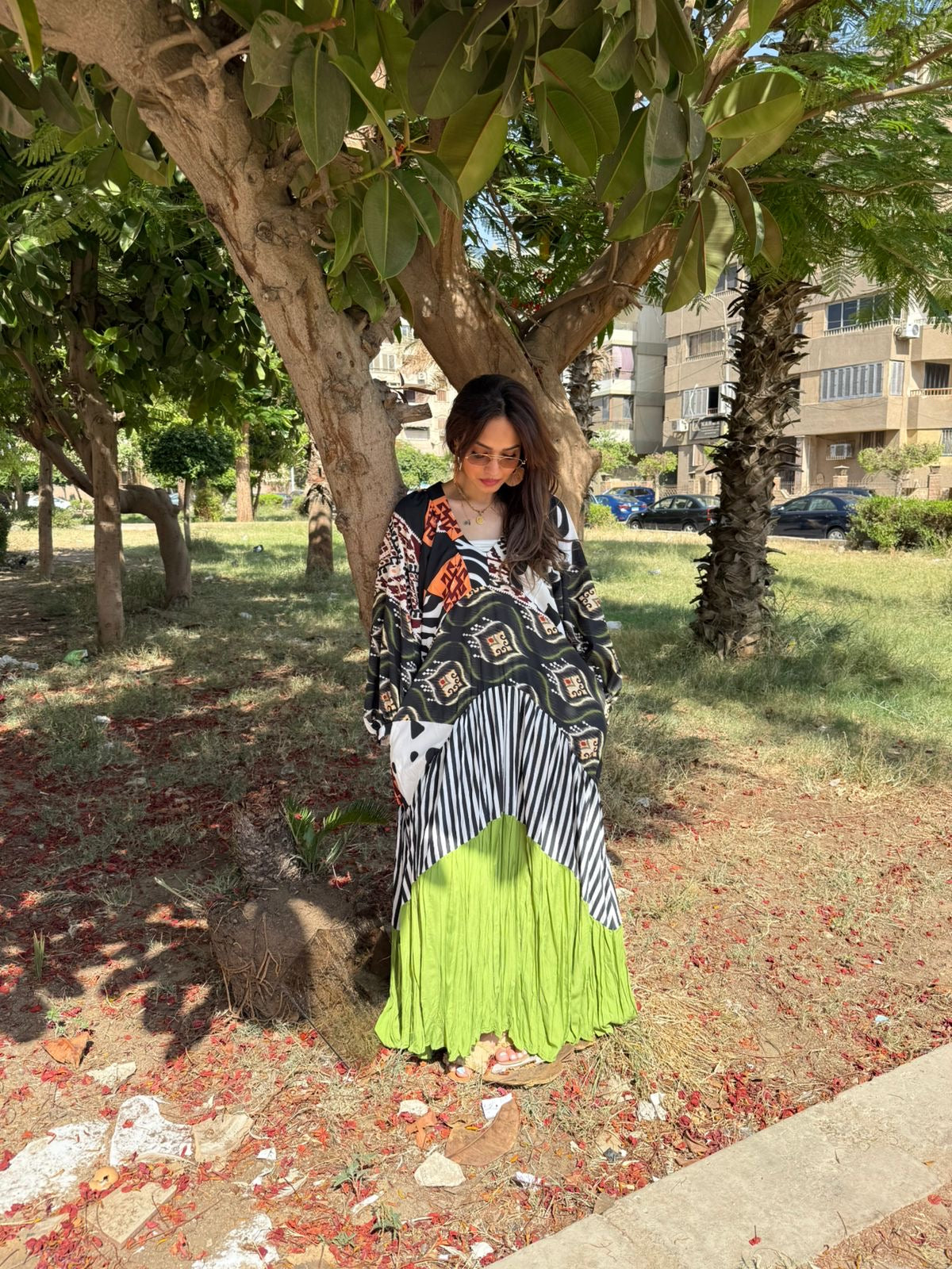 Mosaic Dress - Green