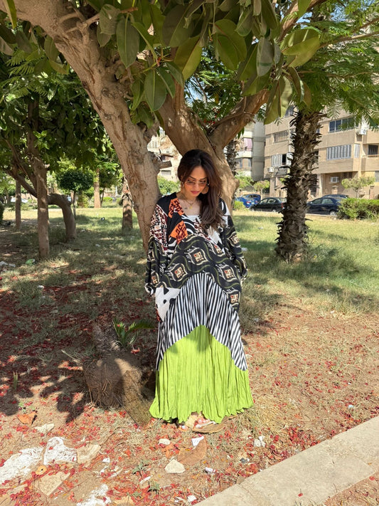 Mosaic Dress - Green