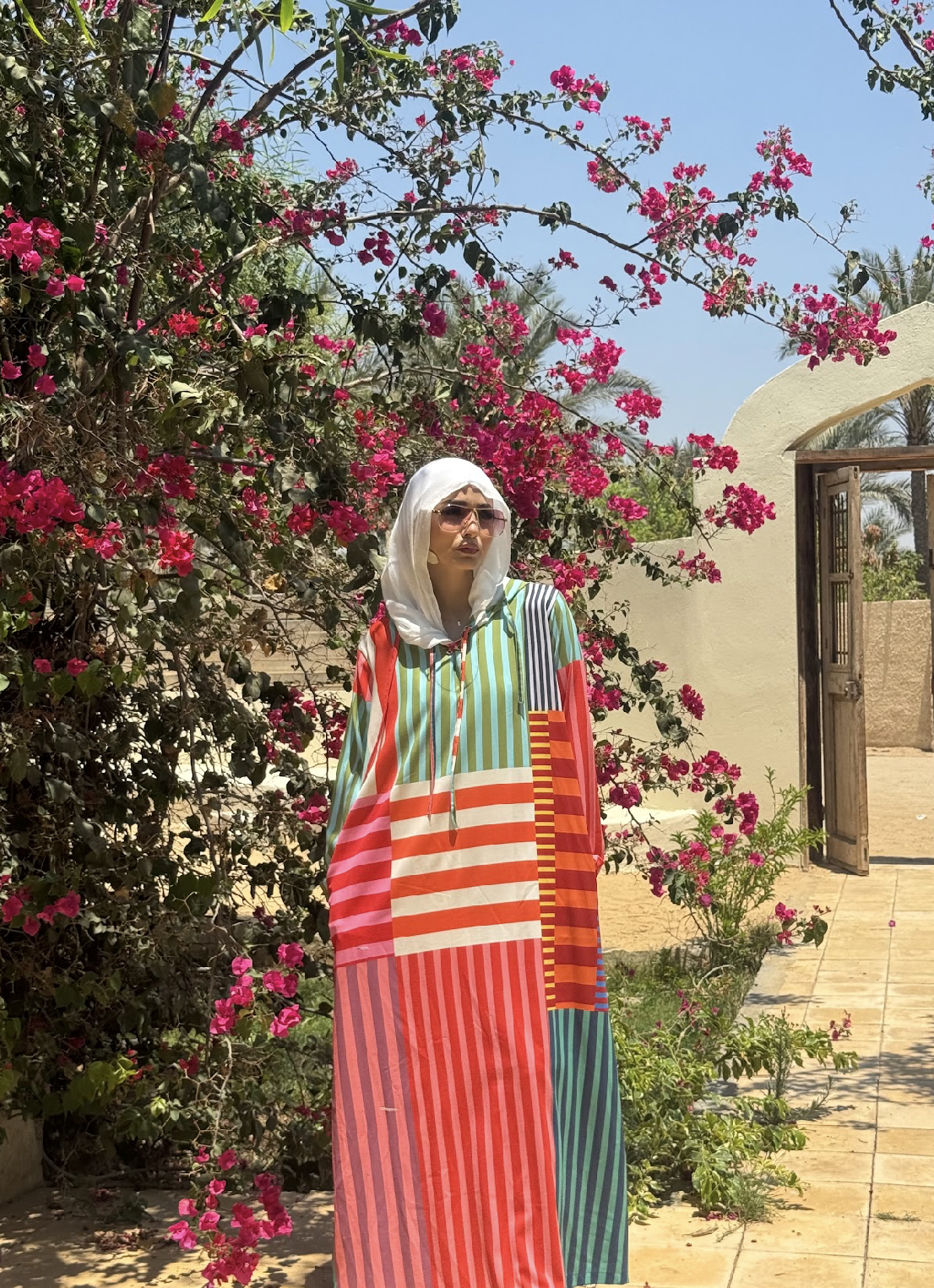 Casual Abaya - Orange Tiles