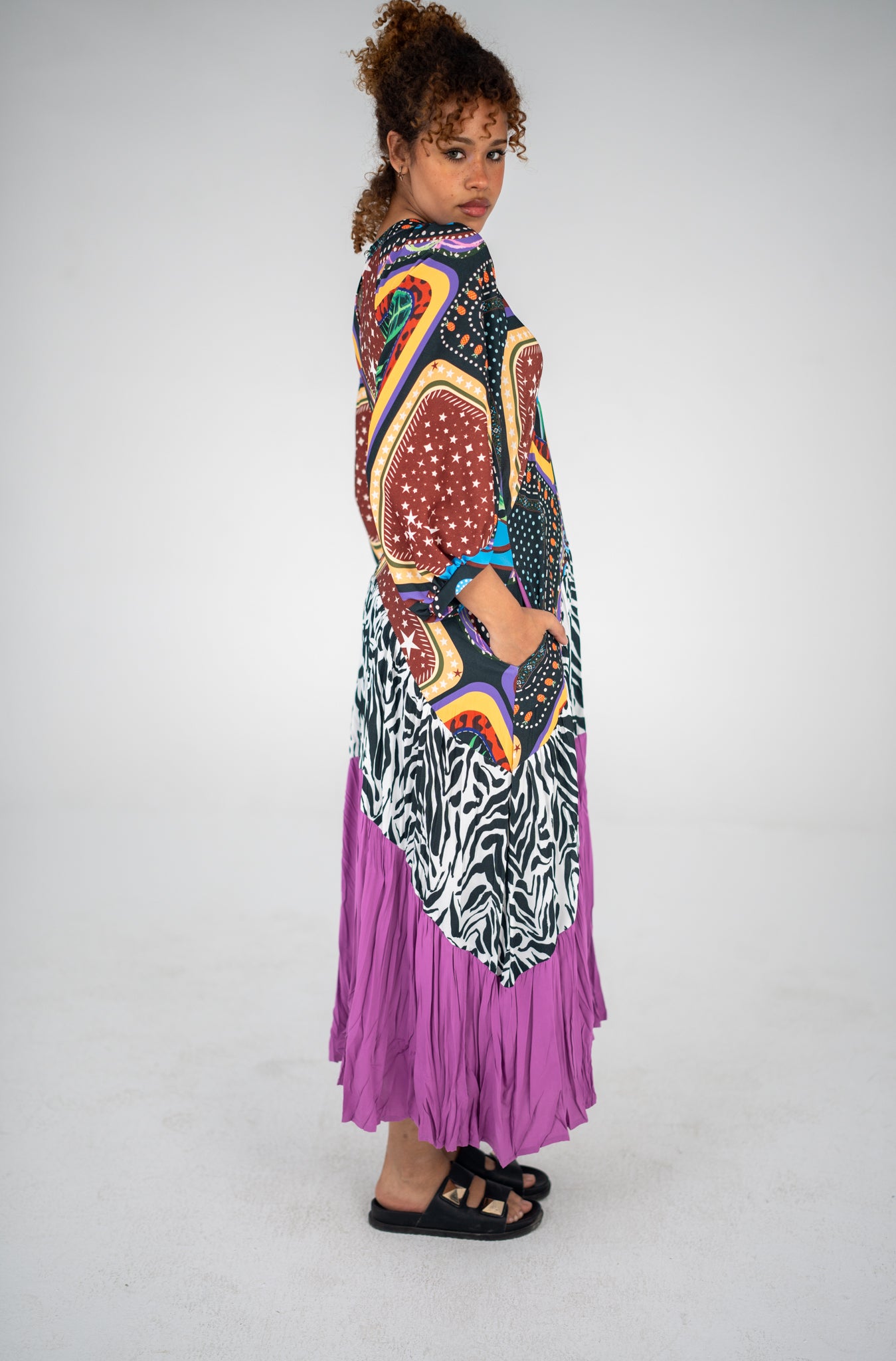 Mosaic Dress - Purple