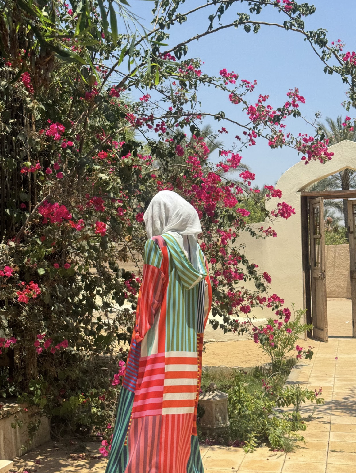 Casual Abaya - Orange Tiles
