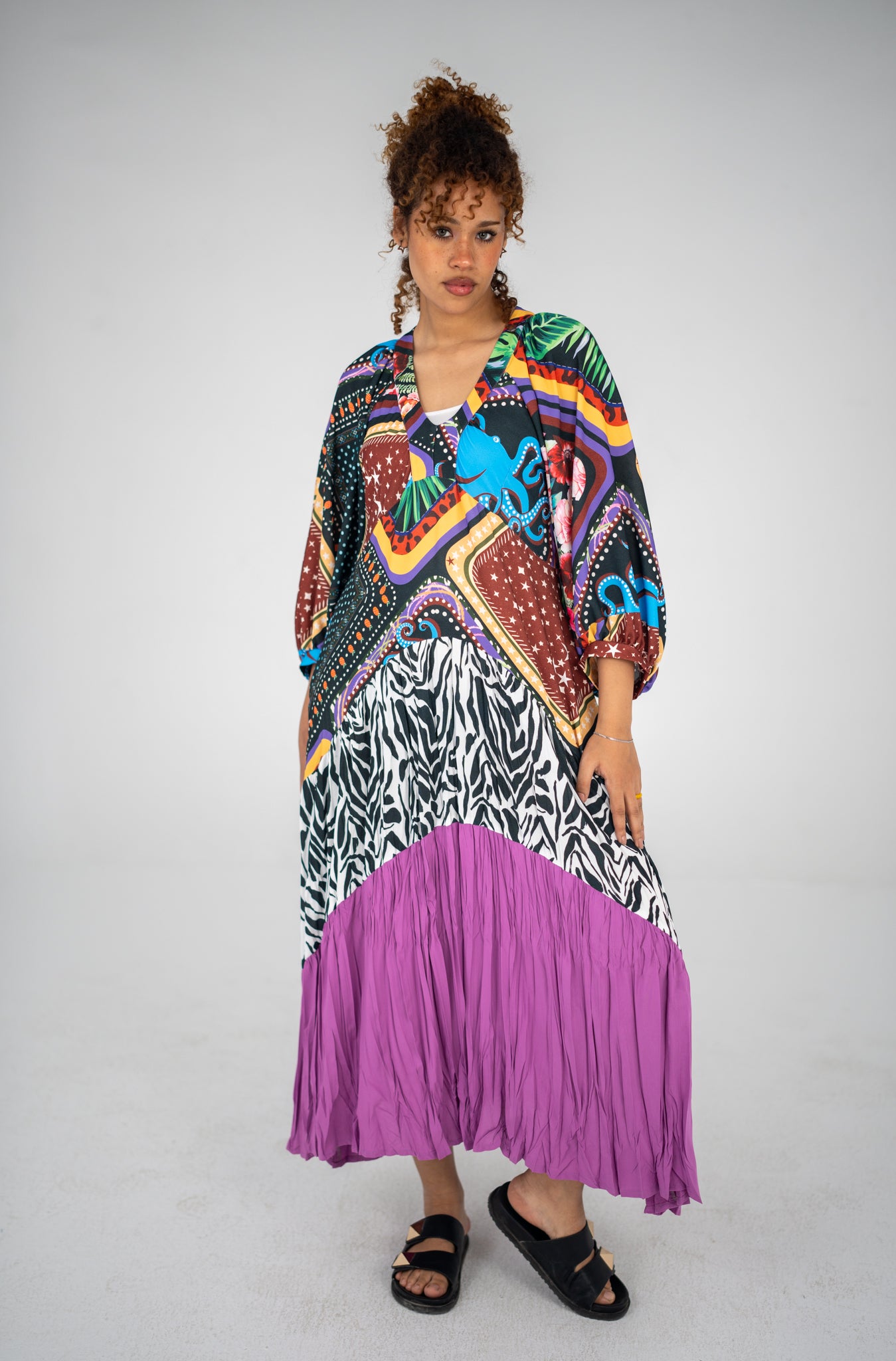 Mosaic Dress - Purple