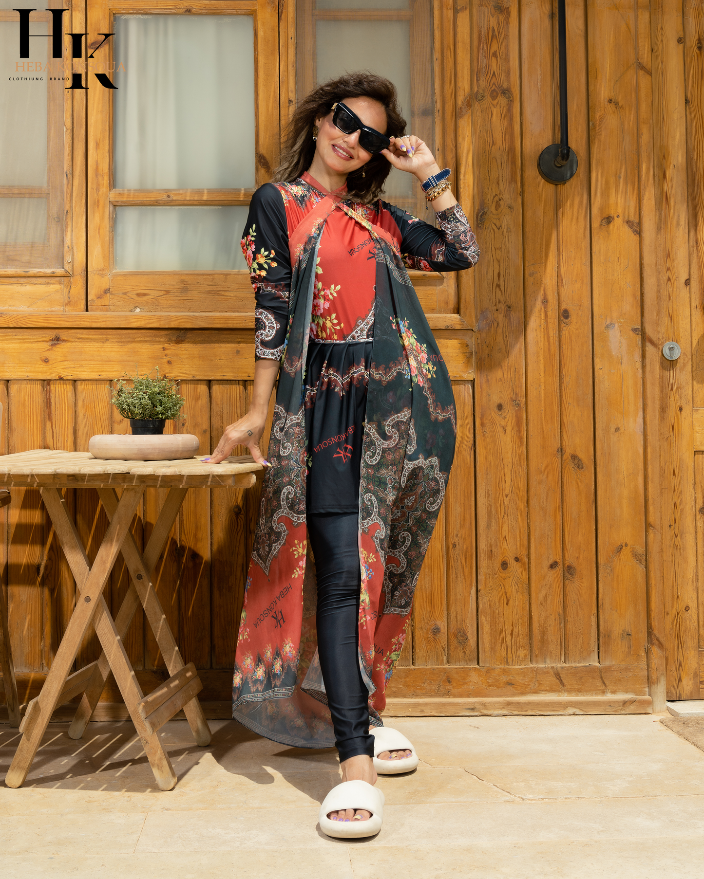 Red Flowers Burkini