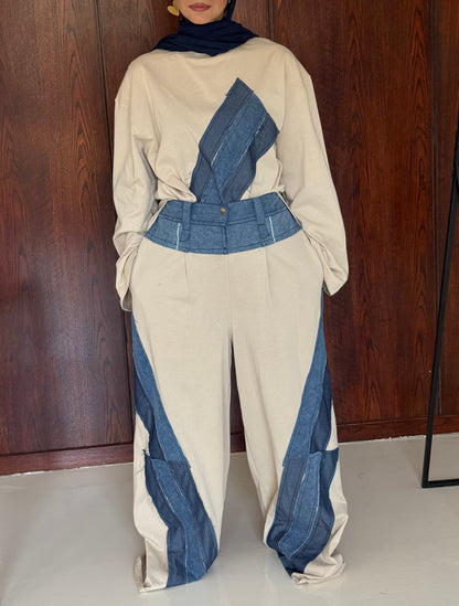 Denim Patchwork set