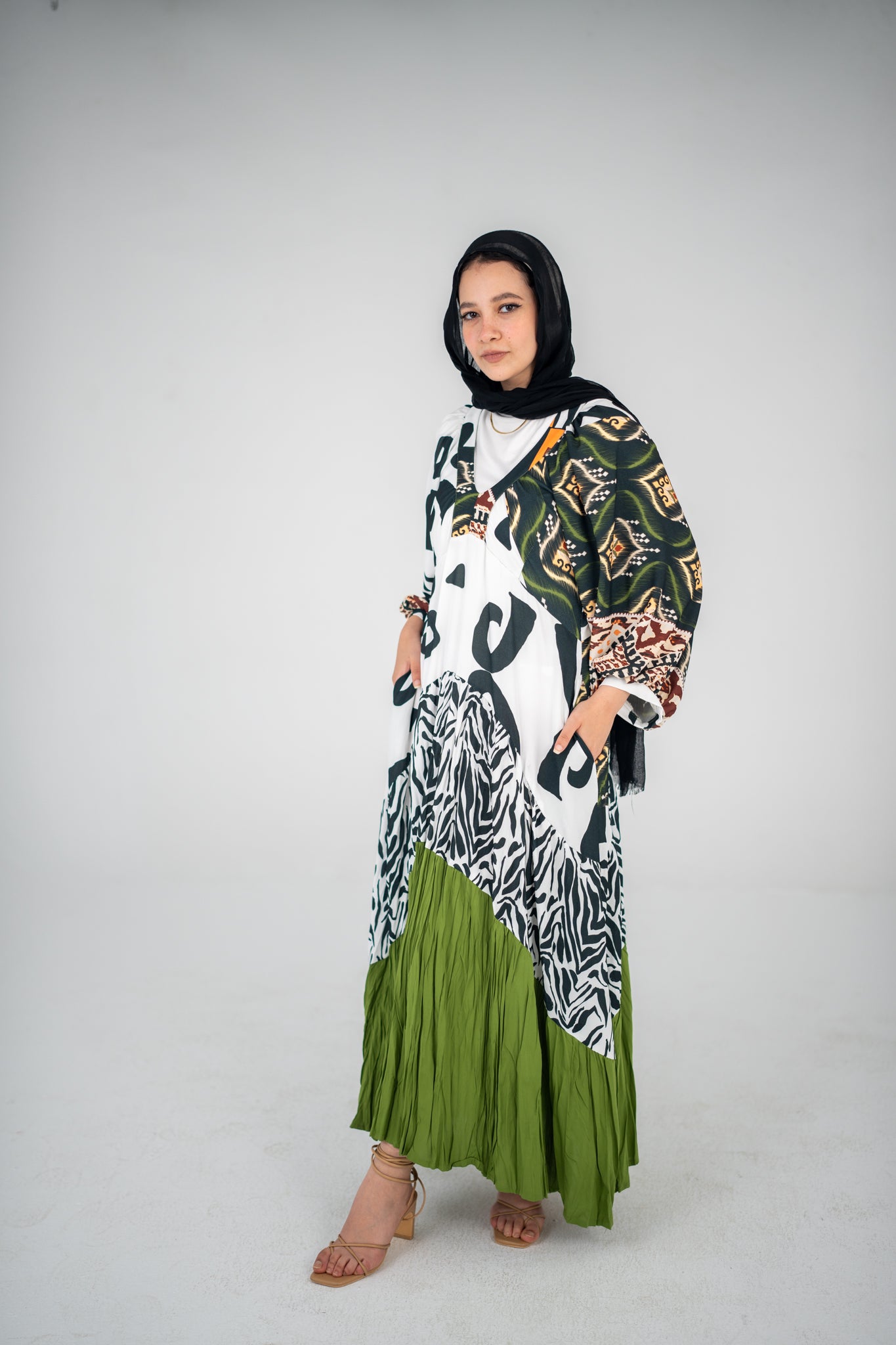 Mosaic Dress - Green
