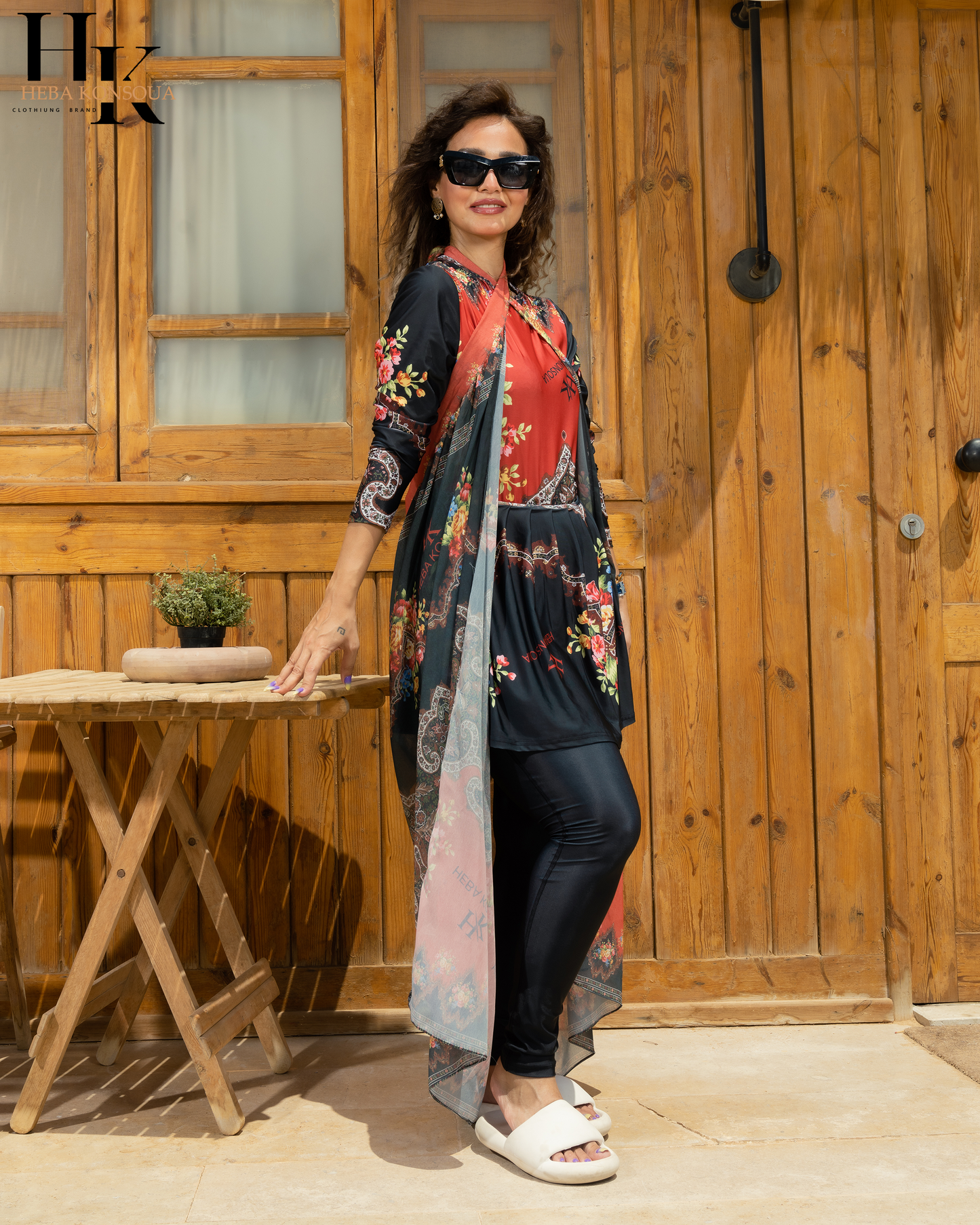 Red Flowers Burkini