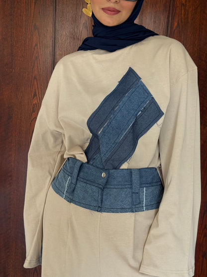 Denim Patchwork set