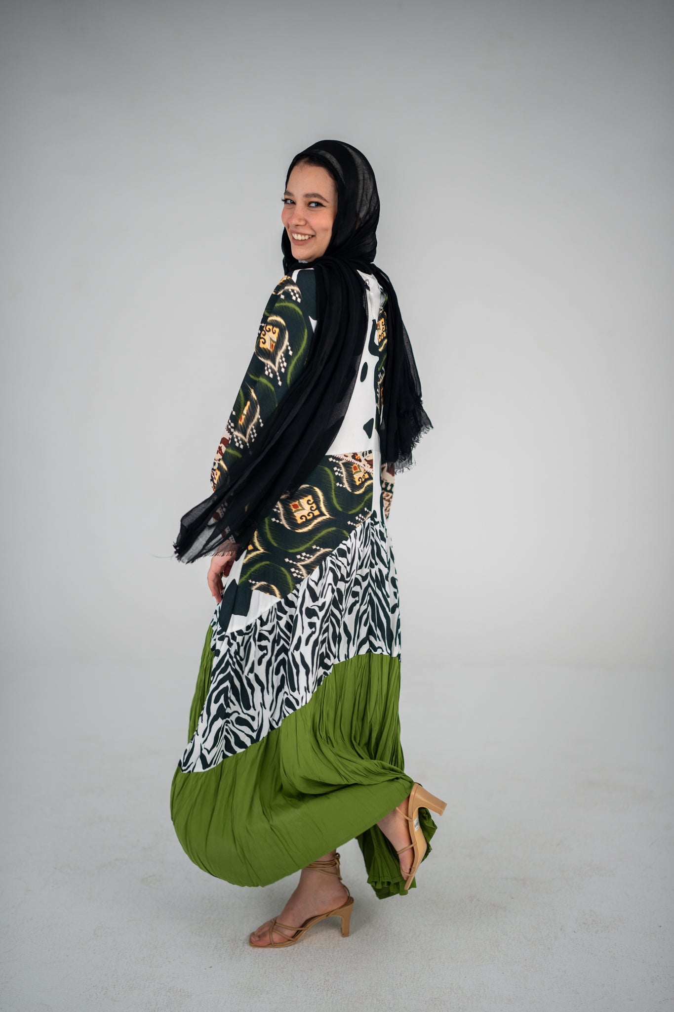 Mosaic Dress - Green