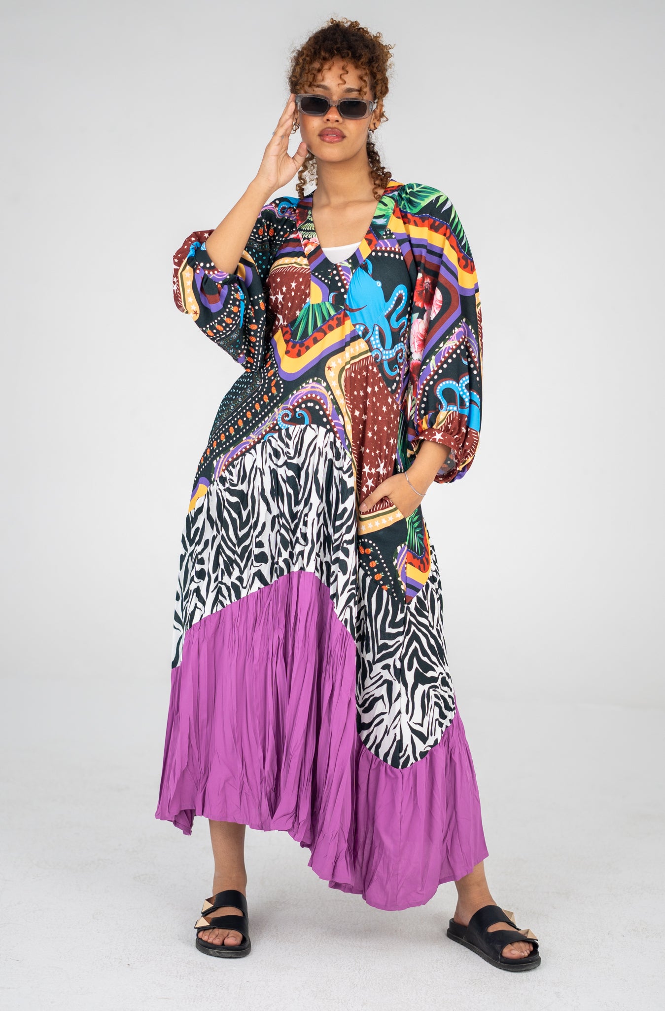 Mosaic Dress - Purple