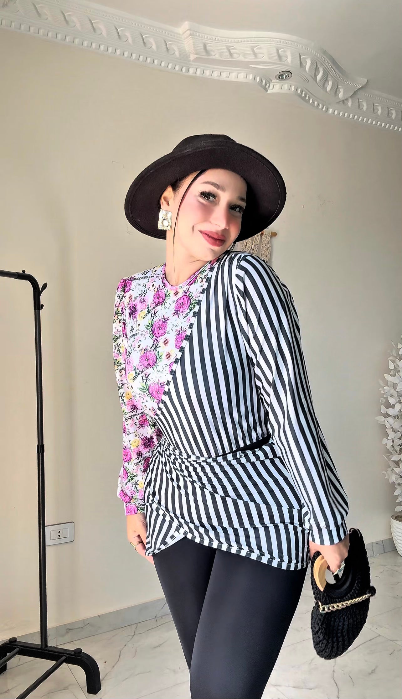 Floral Stripes Burkini