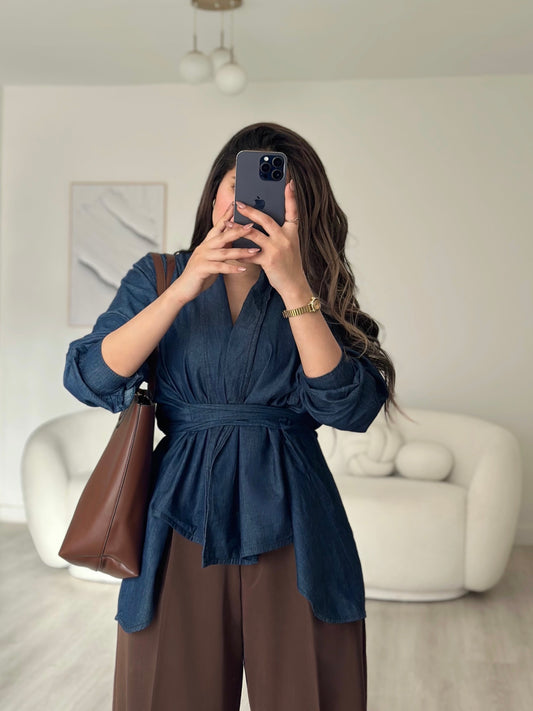 Side-belted Blouse