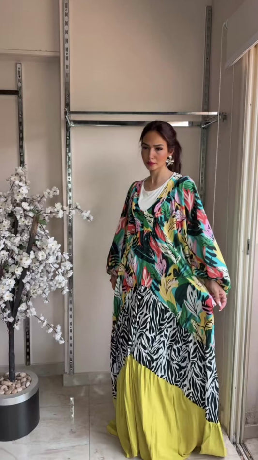 Mosaic Dress - Lime