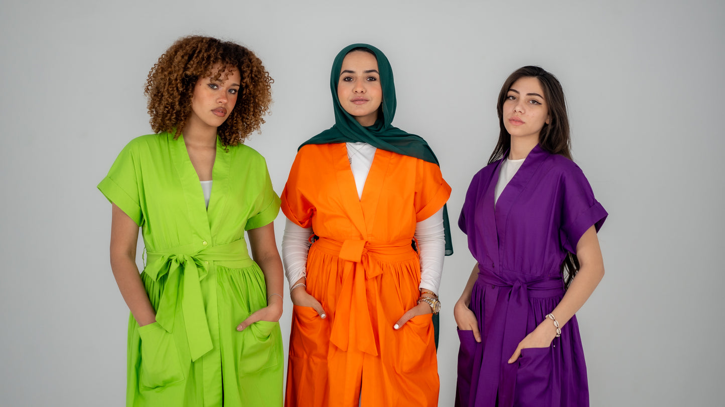 Vibrant Half sleeved Dress