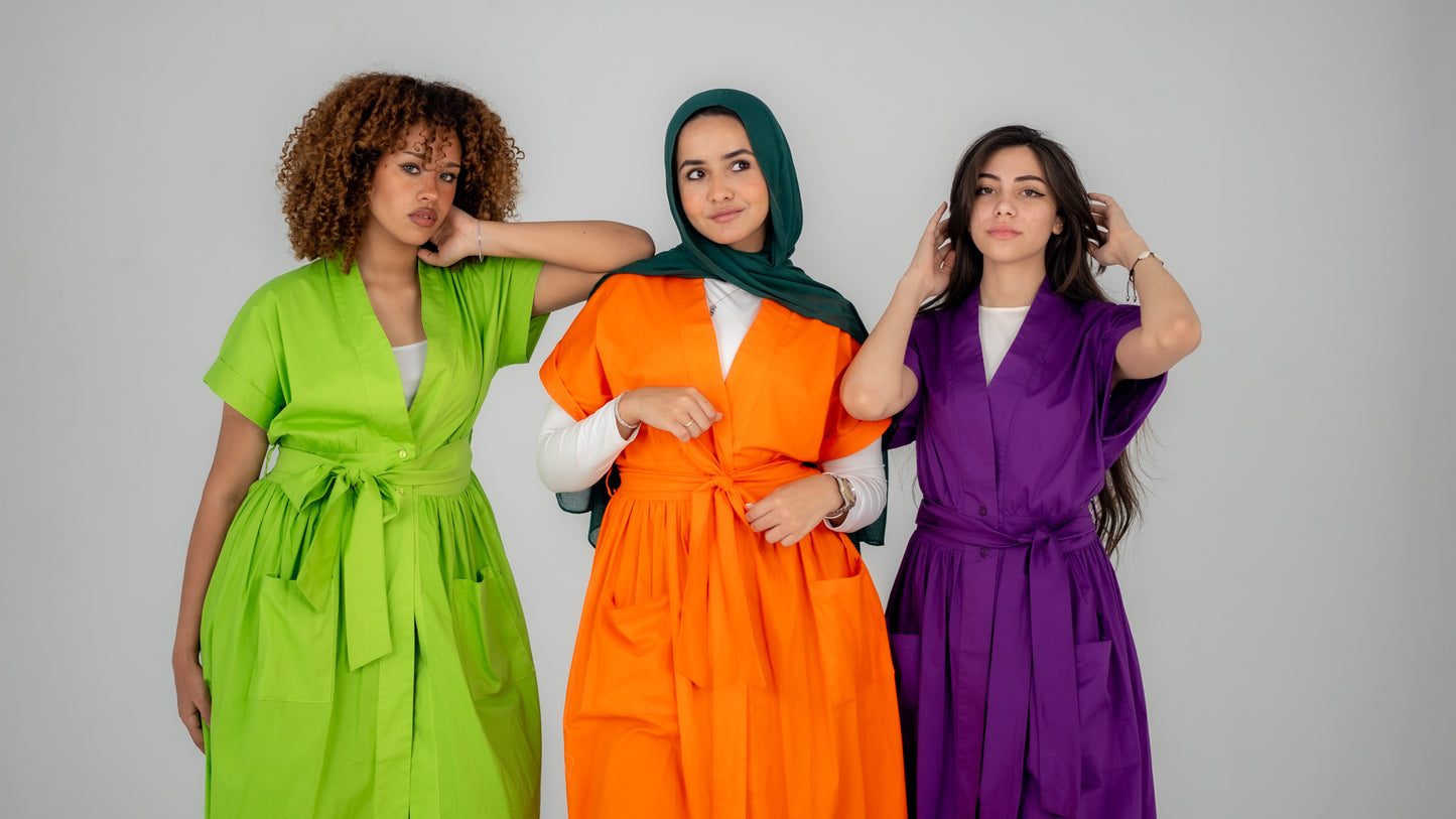 Vibrant Half sleeved Dress